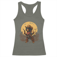 Funny Dachshund Cowboy Racerback Tank Top Western Wiener Dog - Wonder Print Shop