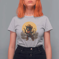 Funny Dachshund Cowboy T Shirt For Women Western Wiener Dog - Wonder Print Shop