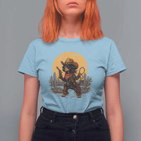 Funny Dachshund Cowboy T Shirt For Women Western Wiener Dog - Wonder Print Shop