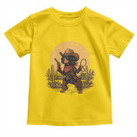 Funny Dachshund Cowboy Toddler T Shirt Western Wiener Dog - Wonder Print Shop