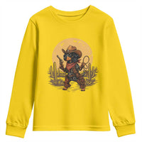 Funny Dachshund Cowboy Youth Sweatshirt Western Wiener Dog - Wonder Print Shop