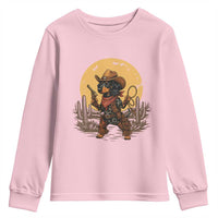 Funny Dachshund Cowboy Youth Sweatshirt Western Wiener Dog - Wonder Print Shop