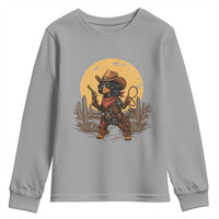 Funny Dachshund Cowboy Youth Sweatshirt Western Wiener Dog - Wonder Print Shop