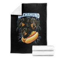 Dog Meme Throw Blanket Funny Dachshund Dog In A Hot Dog Costume - Wonder Print Shop
