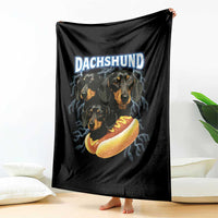 Dog Meme Throw Blanket Funny Dachshund Dog In A Hot Dog Costume - Wonder Print Shop