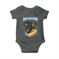 Dog Meme Baby Onesie Funny Dachshund Dog In A Hot Dog Costume - Wonder Print Shop