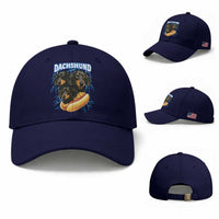 Dog Meme Baseball Cap Funny Dachshund Dog In A Hot Dog Costume