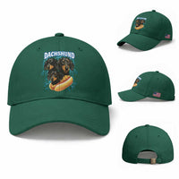Dog Meme Baseball Cap Funny Dachshund Dog In A Hot Dog Costume