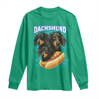 Dog Meme Long Sleeve Shirt Funny Dachshund Dog In A Hot Dog Costume - Wonder Print Shop