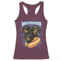 Dog Meme Racerback Tank Top Funny Dachshund Dog In A Hot Dog Costume - Wonder Print Shop
