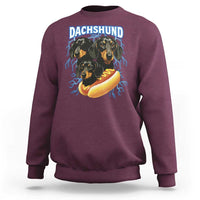 Dog Meme Sweatshirt Funny Dachshund Dog In A Hot Dog Costume - Wonder Print Shop