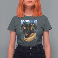 Dog Meme T Shirt For Women Funny Dachshund Dog In A Hot Dog Costume - Wonder Print Shop