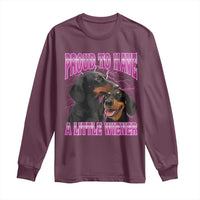 Funny Dachshund Dog Meme Long Sleeve Shirt Proud To Have A Little Wiener - Wonder Print Shop