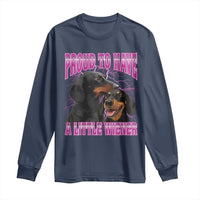 Funny Dachshund Dog Meme Long Sleeve Shirt Proud To Have A Little Wiener - Wonder Print Shop