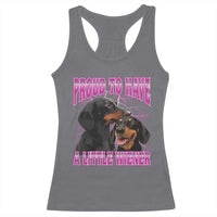 Funny Dachshund Dog Meme Racerback Tank Top Proud To Have A Little Wiener - Wonder Print Shop