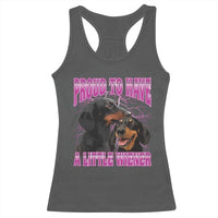 Funny Dachshund Dog Meme Racerback Tank Top Proud To Have A Little Wiener - Wonder Print Shop