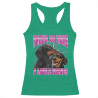 Funny Dachshund Dog Meme Racerback Tank Top Proud To Have A Little Wiener - Wonder Print Shop