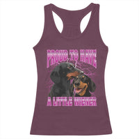 Funny Dachshund Dog Meme Racerback Tank Top Proud To Have A Little Wiener - Wonder Print Shop