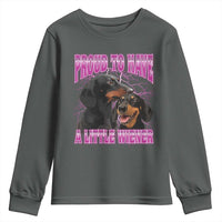 Funny Dachshund Dog Meme Youth Sweatshirt Proud To Have A Little Wiener - Wonder Print Shop