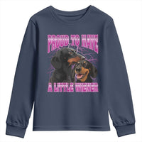 Funny Dachshund Dog Meme Youth Sweatshirt Proud To Have A Little Wiener - Wonder Print Shop
