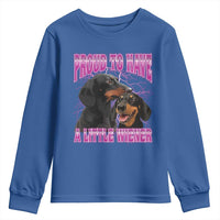 Funny Dachshund Dog Meme Youth Sweatshirt Proud To Have A Little Wiener - Wonder Print Shop