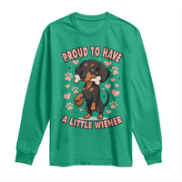 Dachshund Dog Lover Long Sleeve Shirt Proud To Have A Little Wiener - Wonder Print Shop