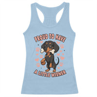 Dachshund Dog Lover Racerback Tank Top Proud To Have A Little Wiener - Wonder Print Shop