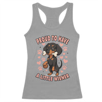 Dachshund Dog Lover Racerback Tank Top Proud To Have A Little Wiener - Wonder Print Shop