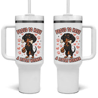 Dachshund Dog Lover Tumbler With Handle Proud To Have A Little Wiener