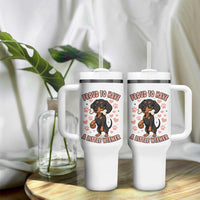 Dachshund Dog Lover Tumbler With Handle Proud To Have A Little Wiener