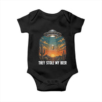 They Stole My Beer Baby Onesie Funny UFO Abducting Beer Mug Vintage Western Gift
