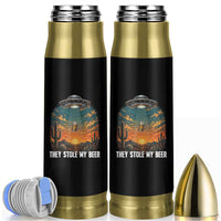 They Stole My Beer Bullet Tumbler Funny UFO Abducting Beer Mug Vintage Western Gift