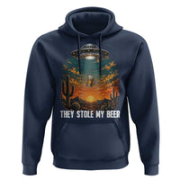 They Stole My Beer Hoodie Funny UFO Abducting Beer Mug Vintage Western Gift