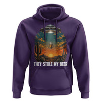 They Stole My Beer Hoodie Funny UFO Abducting Beer Mug Vintage Western Gift