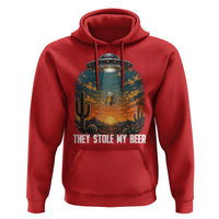 They Stole My Beer Hoodie Funny UFO Abducting Beer Mug Vintage Western Gift