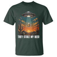 They Stole My Beer T Shirt Funny UFO Abducting Beer Mug Vintage Western Gift