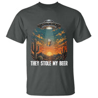 They Stole My Beer T Shirt Funny UFO Abducting Beer Mug Vintage Western Gift