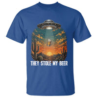 They Stole My Beer T Shirt Funny UFO Abducting Beer Mug Vintage Western Gift