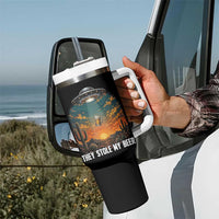 They Stole My Beer Tumbler With Handle Funny UFO Abducting Beer Mug Vintage Western Gift