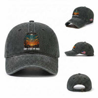 They Stole My Beer Washed Cotton Baseball Cap Funny UFO Abducting Beer Mug Vintage Western Gift