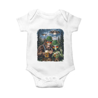 Funny Bigfoot Alien Oktoberfest Baby Onesie Selfie Beer Party German Lederhosen UFO Gift