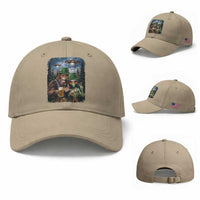 Funny Bigfoot Alien Oktoberfest Baseball Cap Selfie Beer Party German Lederhosen UFO Gift