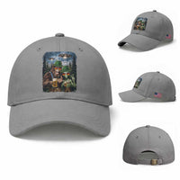 Funny Bigfoot Alien Oktoberfest Baseball Cap Selfie Beer Party German Lederhosen UFO Gift