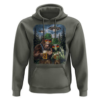 Funny Bigfoot Alien Oktoberfest Hoodie Selfie Beer Party German Lederhosen UFO Gift