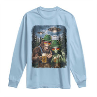 Funny Bigfoot Alien Oktoberfest Long Sleeve Shirt Selfie Beer Party German Lederhosen UFO Gift