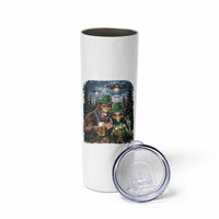 Funny Bigfoot Alien Oktoberfest Skinny Tumbler Selfie Beer Party German Lederhosen UFO Gift