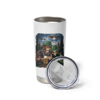 Funny Bigfoot Alien Oktoberfest Tumbler Cup Selfie Beer Party German Lederhosen UFO Gift