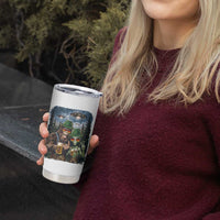 Funny Bigfoot Alien Oktoberfest Tumbler Cup Selfie Beer Party German Lederhosen UFO Gift