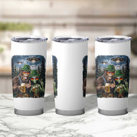 Funny Bigfoot Alien Oktoberfest Tumbler Cup Selfie Beer Party German Lederhosen UFO Gift