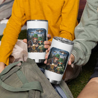 Funny Bigfoot Alien Oktoberfest Tumbler Cup Selfie Beer Party German Lederhosen UFO Gift